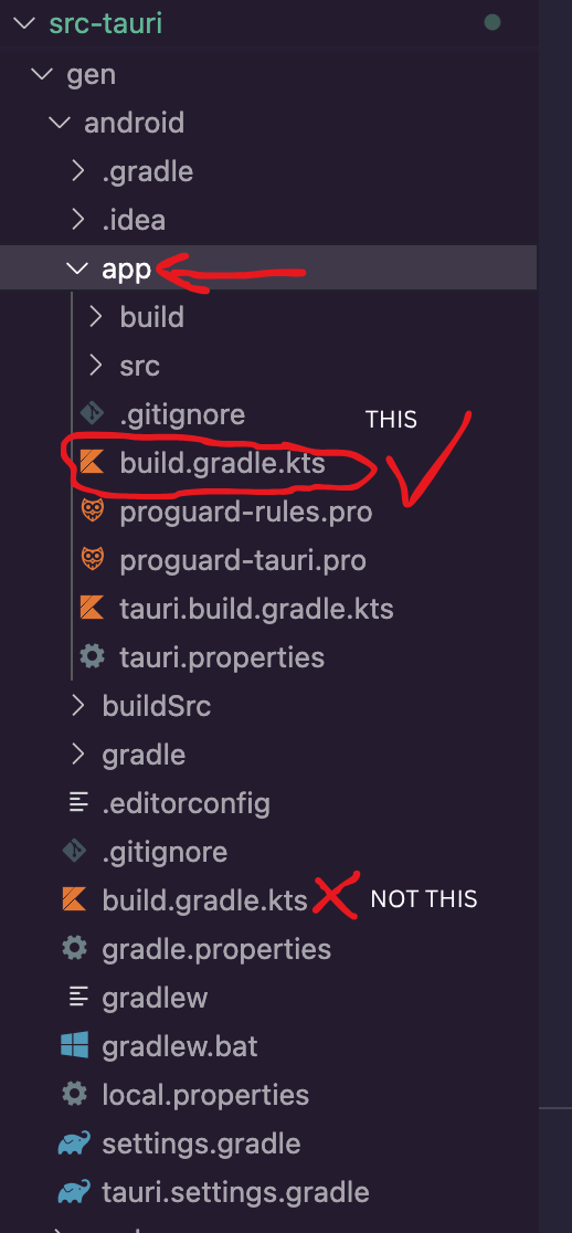 build.gradle.kts location in file tree